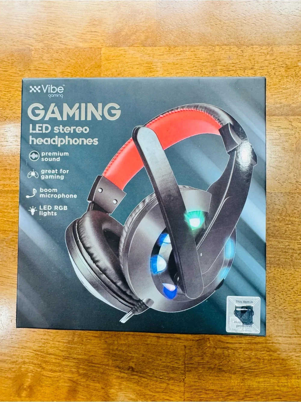 Vibe Gaming LED Stereo Headphones w Microphone NIB